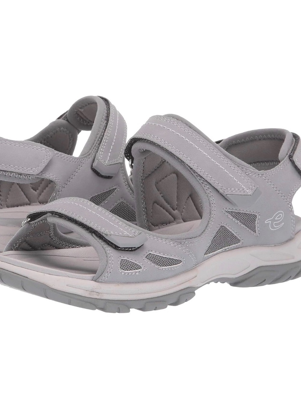Easy Spirit Light Gray Adjustable Comfort Sport Sandals